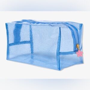 🌺 Blue Sparkle Transparent Cosmetic Bag